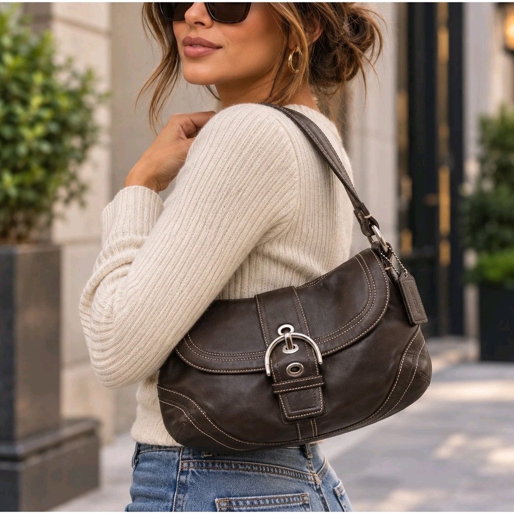 Vintage Coach 10328 Legacy 65th Anniversary Soho Brown Leather Shoulder Bag Y2K